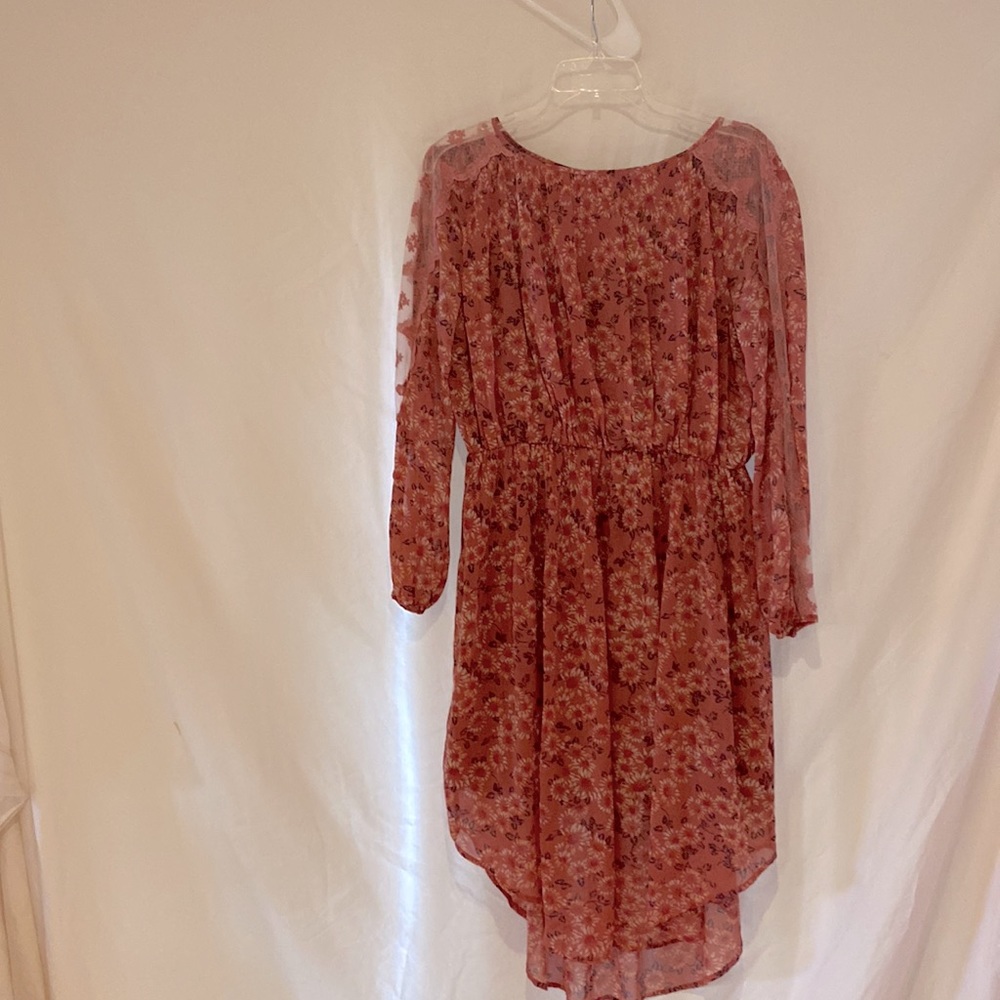 Free People “Charlotte open waters” dress in chiffon and lace